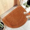 Semi-Circular Non-Slip Water-Absorbing Doormat - Wear-Resistant Floor Mat for Bedroom or Entrance Hall.