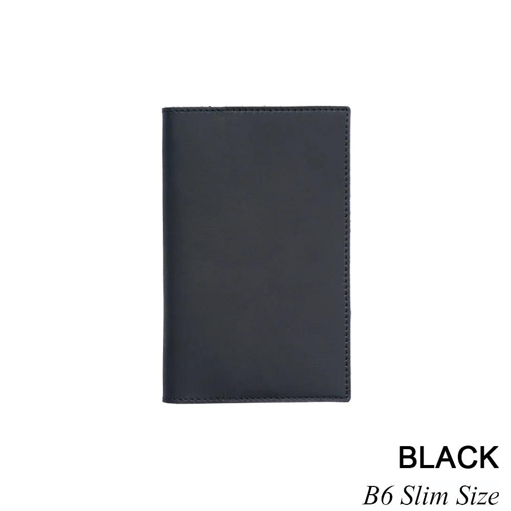 Nachfüllbares Leder A5/ B6 Slim/ A6 Notizbuch Journale Handgemachte Leder Tagebuchhülle mit 88 Blatt Papier für Schule Büro Schreiben