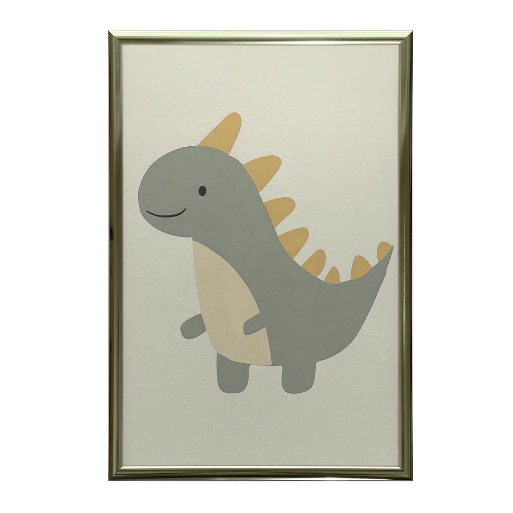 Plakat Dinozaur W Uśmiechu Plakat Dinozaur W Uśmiechu, 30X40 Cm, Bez Ramy, Płótno Premium Na Blejtramie