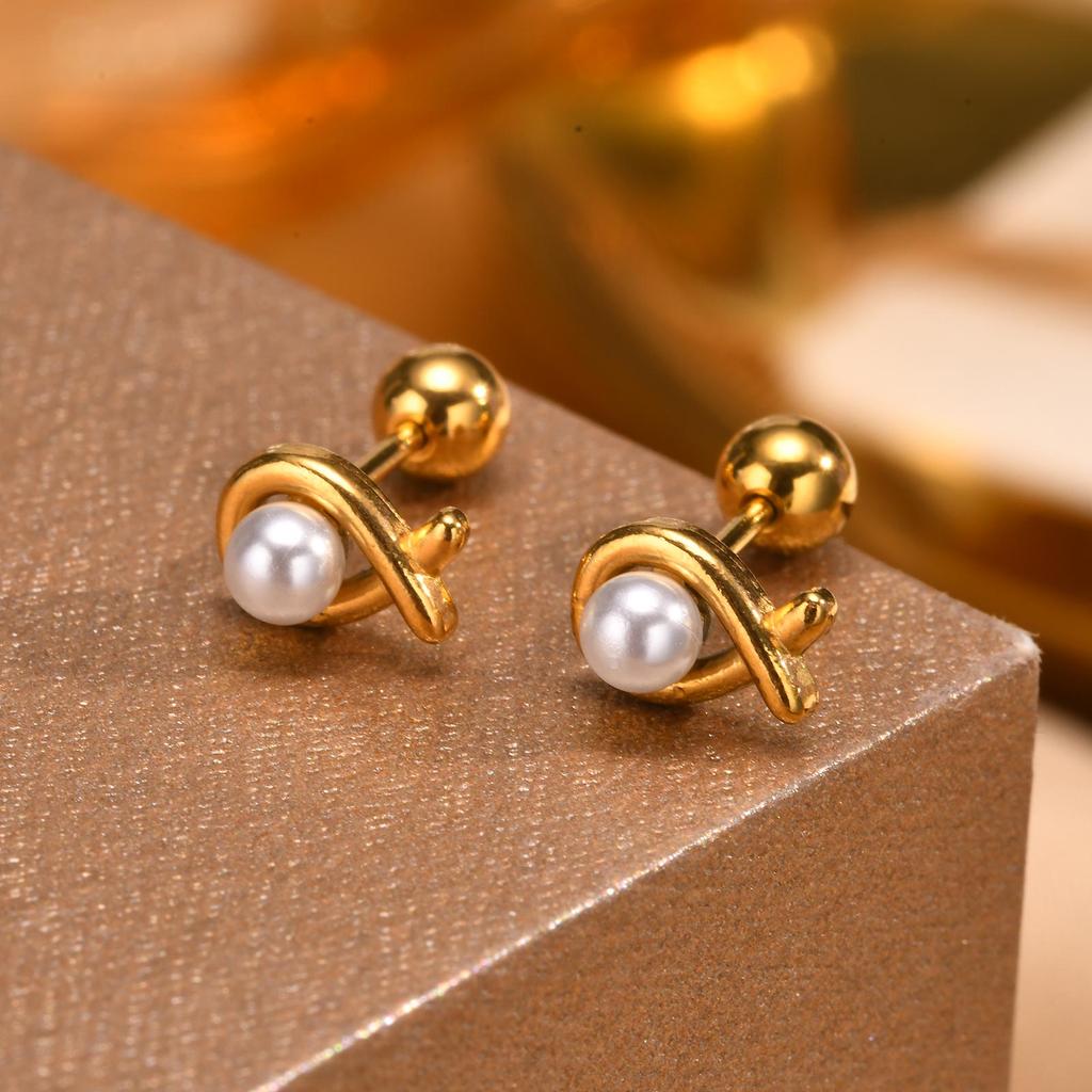 Cute Micro Cubic Zircon Heart Shape Stud Earrings For Women Girls Stainless Steel Butterfly Earring Ear Piercing Jewelry Gift