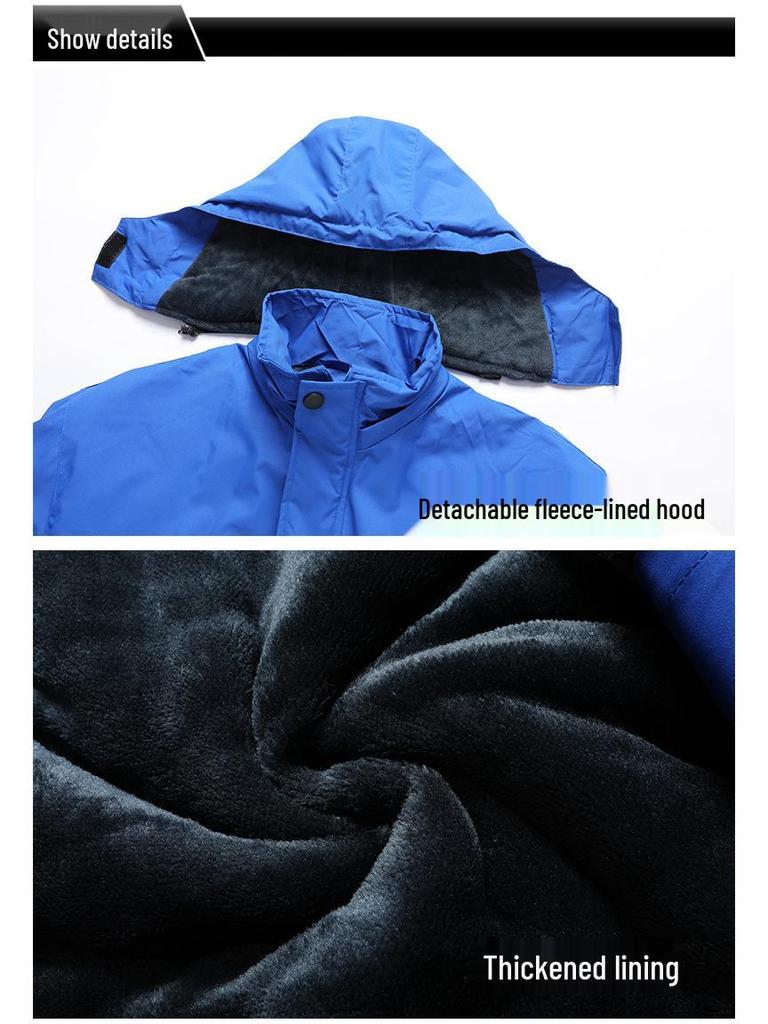 Veste d'hiver imperméable et respirante pour homme, doublée polaire, pour la pêche