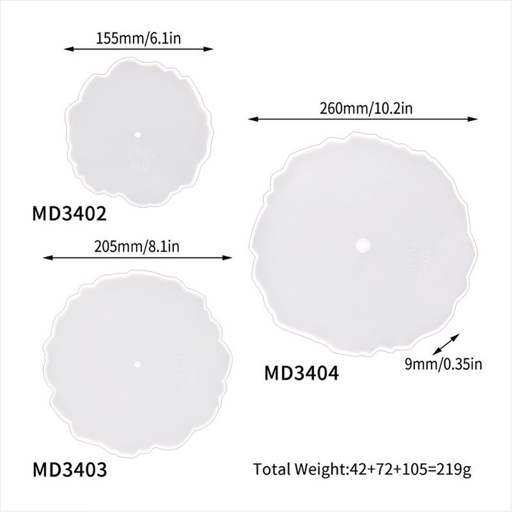 Three-layer Round Epoxy Resin Mold Fruit Plate Stand with Silicone and Zinc Alloy Components