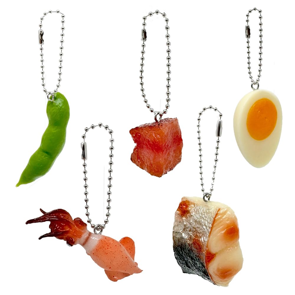 

Izakaya Snack Keychain Realistic of Mascot, Life-Size, (Set 5)