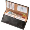 Snovist Men's Museum Calfskin Long Wallet (Black)