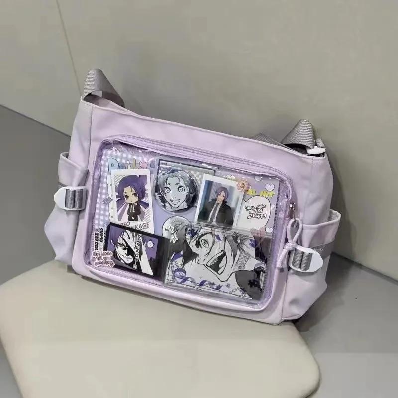 Japan Style Badge DIY Decoration Crossbody Bag New Transparent Postcard Display Shoulder Women Anime Expo Class Tote Itabag