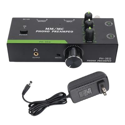 Phono Preamp 3 Band Adjustment Record Player Turntable Amplifier Support MM MC Cartridges XLR Input Output