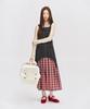 Eipeuleonwei Scarlet Check Black Apron Dress