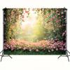 2D Spring Pink Flower Garden Backdrop Photography Background Cloth