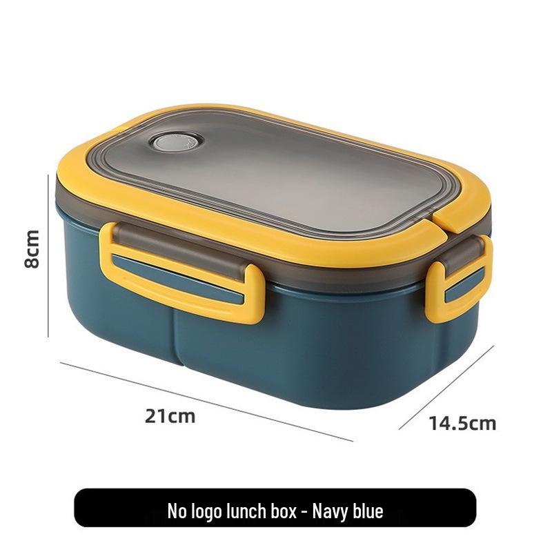 

Microwave-Safe Dual-Layer Lunch Box with Compartments for Students and Office Workers