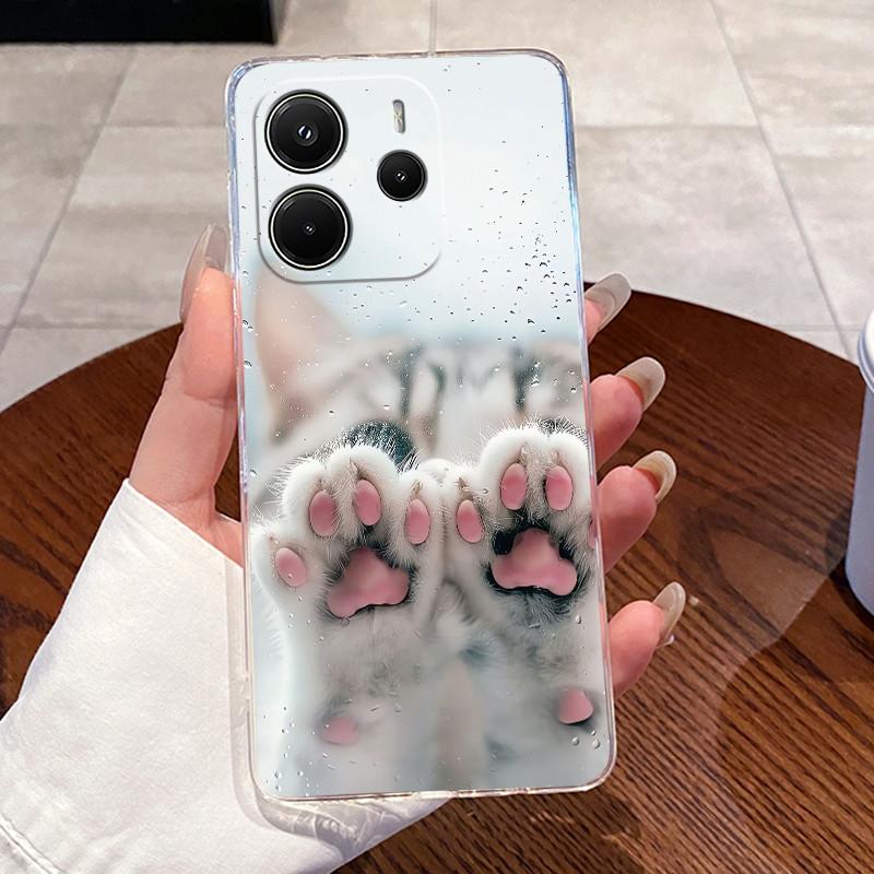 For Redmi Note 14 4G Luxury Cute Cool Boys Girls Pattern Soft Silicone Phone Case Back Cover Transparent TPU Shell 24117RN76G