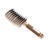 Curved Paddle Hair Brush with Boar Bristles Anti Static Detangling Styling Brush for Straight and Curly Hair Plastic Handle Nine Row Massage Comb