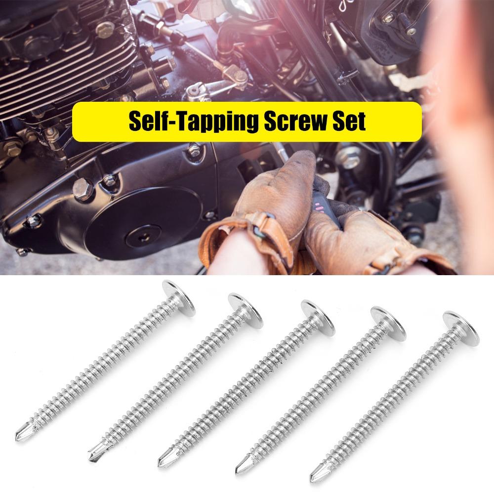 25PCS Quick Self Drilling Screws Phillips Drive Sheet Metal Screws Self Flat Head Screw  For Plastic