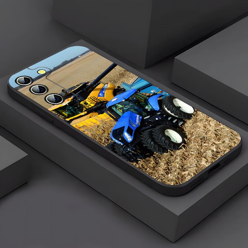 

Чохол для телефону з тракторами N-New Holland NHAGs Для S25 Ultra Samsung 24 Fe S22 S21 S23 Ultra S20 Fe A54 A53 A34 A16 Задня кришка Samsung s22ultra