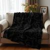 Dark Halloween Swirl Cartoon Anime Print Flannel Blanket Soft Warm Throw for Kids Bedroom Sofa Christmas Office Car