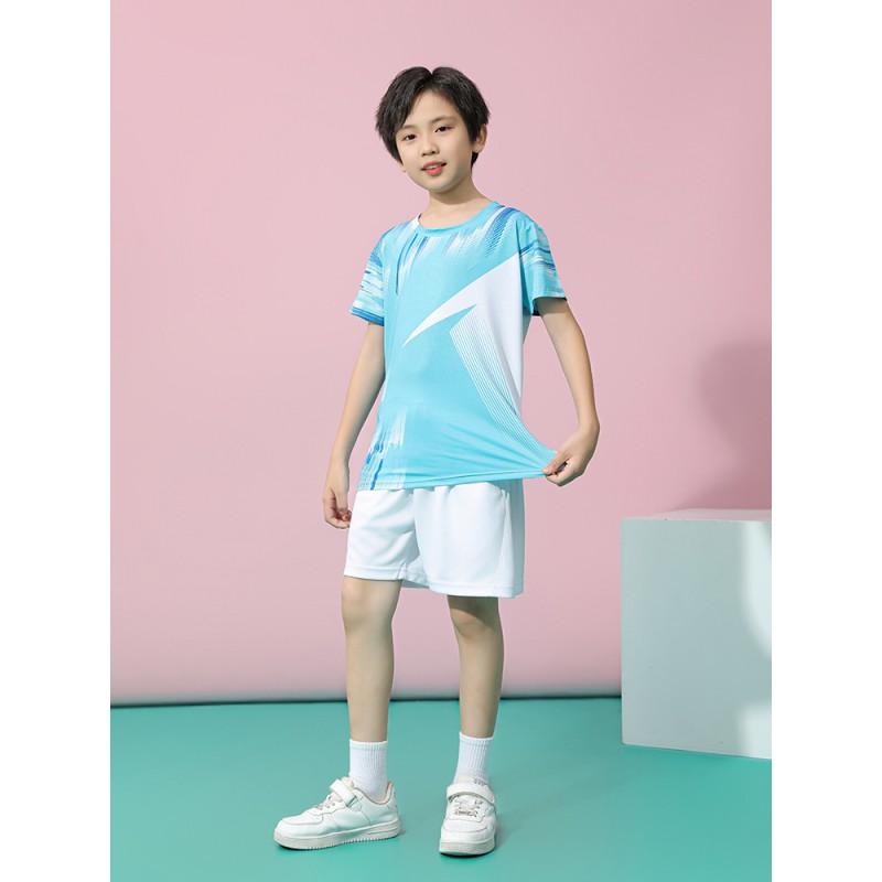 Kids Quick-Dry Badminton Table Tennis Sport Set Boys Girls Athletic Training Outfit Lightweight