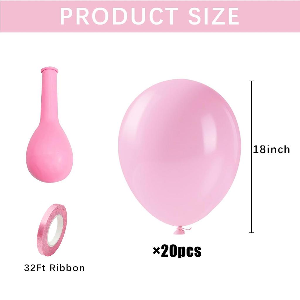 18inch 20pcs multi-color balloon set,suitable for weddings, birthdays, themed parties, pre wedding parties,and family gatherings