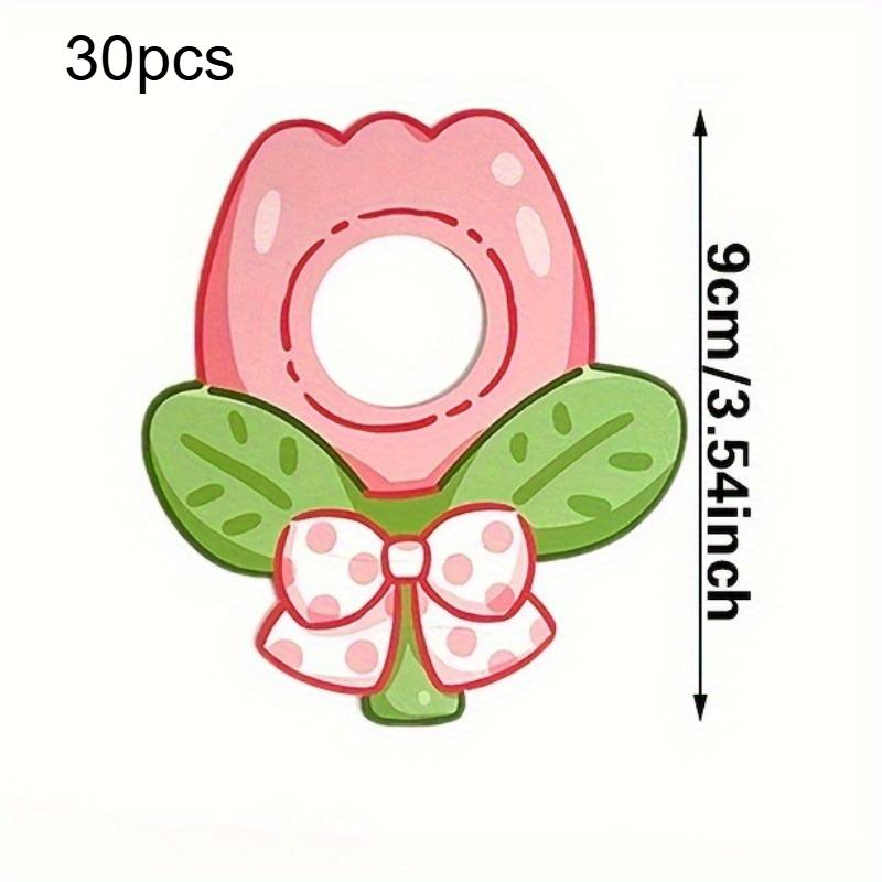 

30 шт./50 шт. Милые мультяшные карточки для украшения леденцов в виде цветов, бумажные вставки для подарков на вечеринку и презентации сладких угощений