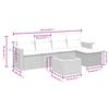 6 Piece Garden Sofa Set with Cushions Beige Poly Rattan