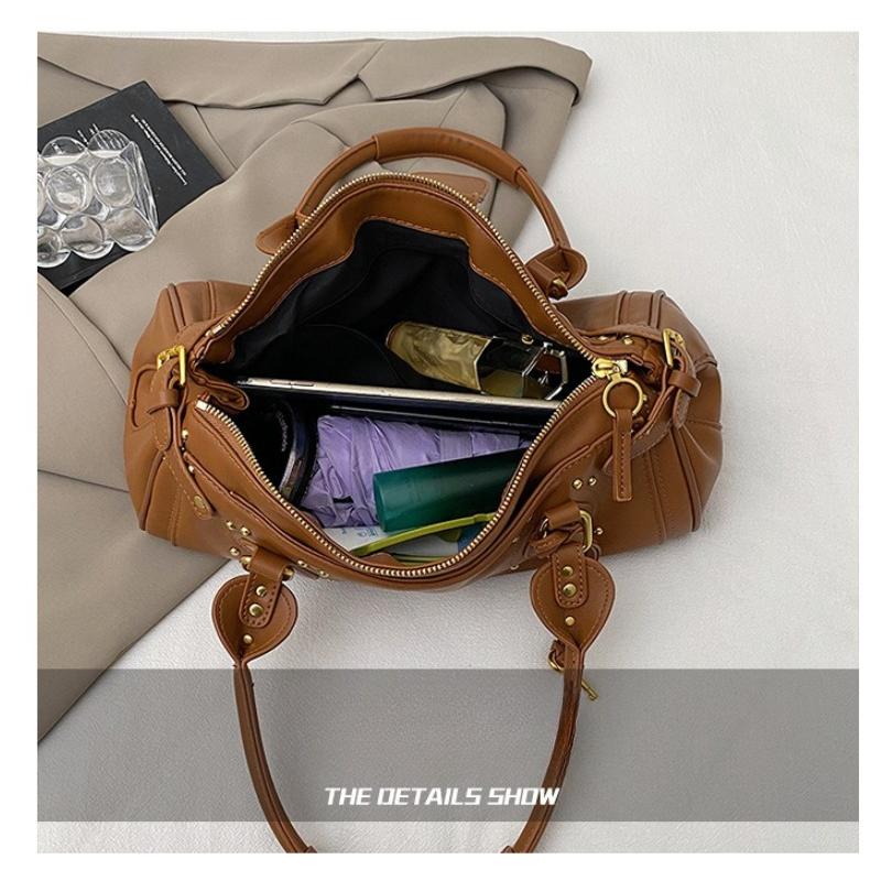 New Shoulder Bag, Retro Motorcycle Y2K Bag, Fashionable Design, Handbag, Commuting, Shopping, Armpit Bag, Women's Bag
