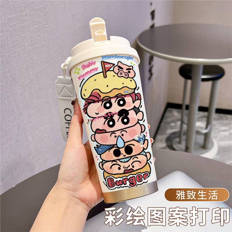 Cartoon Xiaoxin Thermos Cup 111 Stainless Steel Student High Value Office Coffee Cup Large Capacity Water Cup