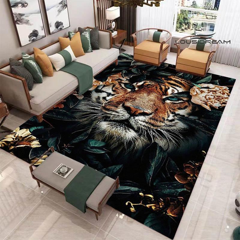 3D Tiger Printed Carpet Fashion Yoga Mat Photography Prop Room Decor  Area Rug  Carpets for Living Room