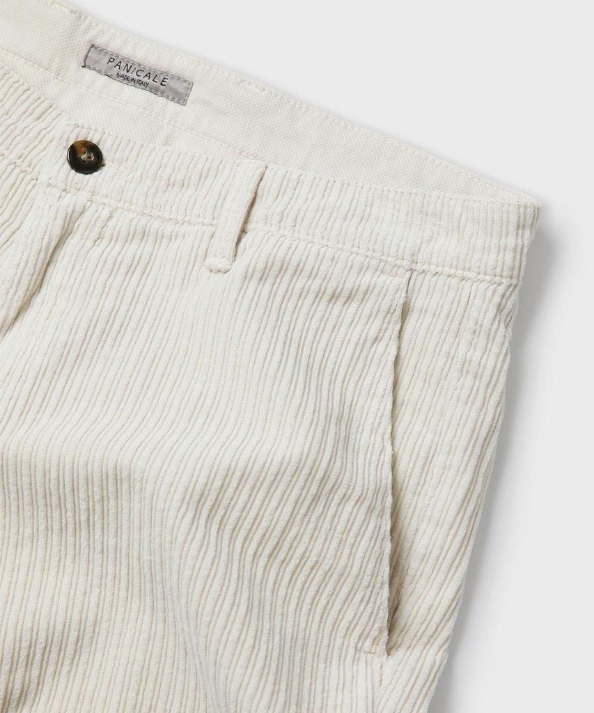PANICALE Slim Fit Corduroy Pants [Ivory]