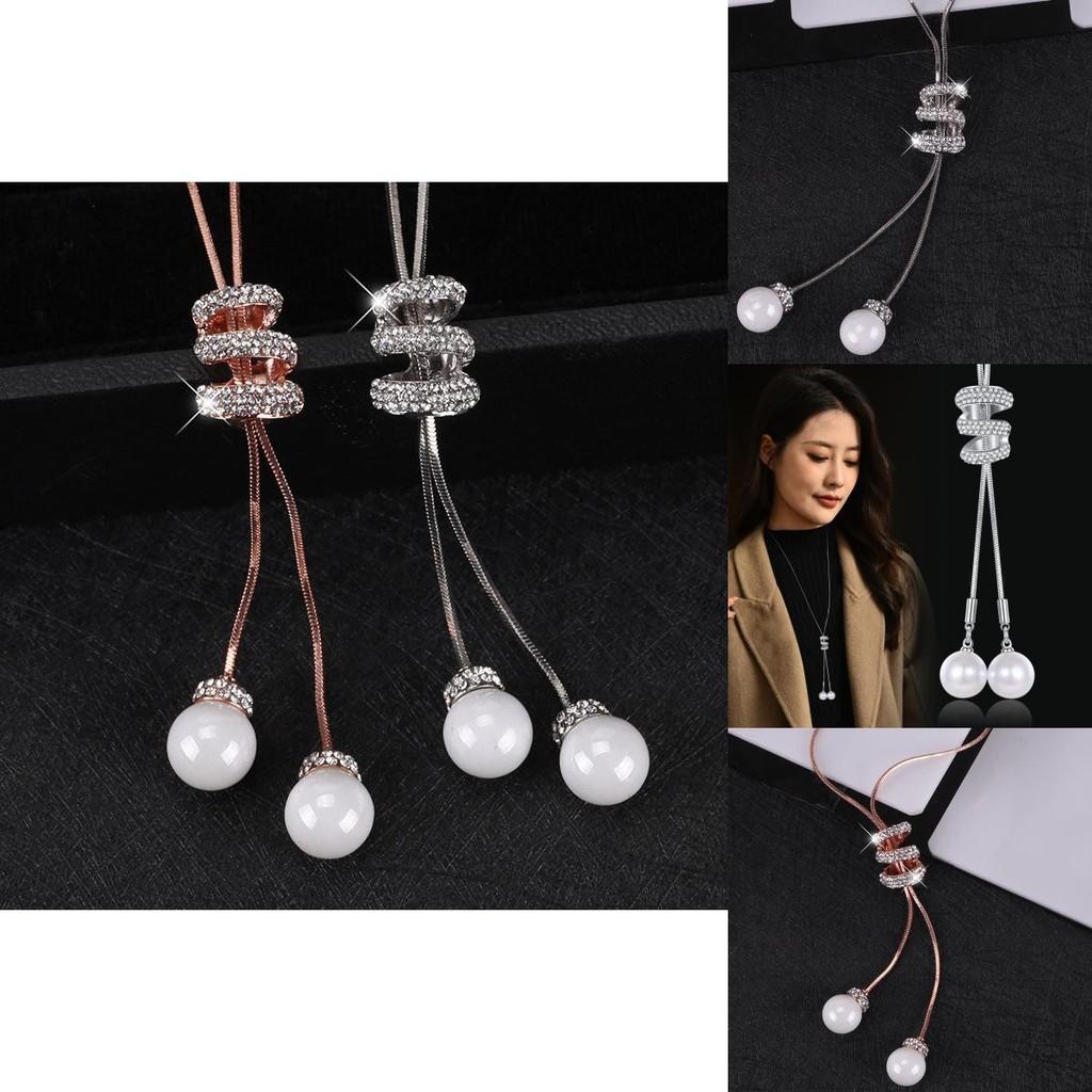Stunning Pearl Multilayer Tassel Necklace In Rose Gold And Platinum Colors Women For
