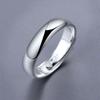 Buyee 925 Sterling Silver Couples Ring Elegant Can Engrave Name & Date Open Ring for Women Men Classic Fine Jewelry Circle