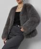Imitation mink hair short imitation fur coat women's autumn and winter new long hair plush trendy women's top slim fit