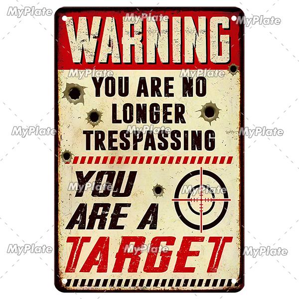 [MyPlate] Zombie Zone Tin Sign 8x12Inch Metal Sign Retro Plaque Home Decor Metal Vintage Man Cave Bar Pub Club Wall Decoration