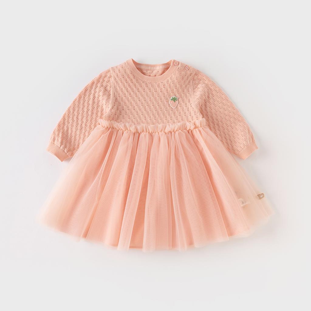 David Bella Girls' Dress Spring Dress Children's Elegant Mesh Dress Baby Princess Dress