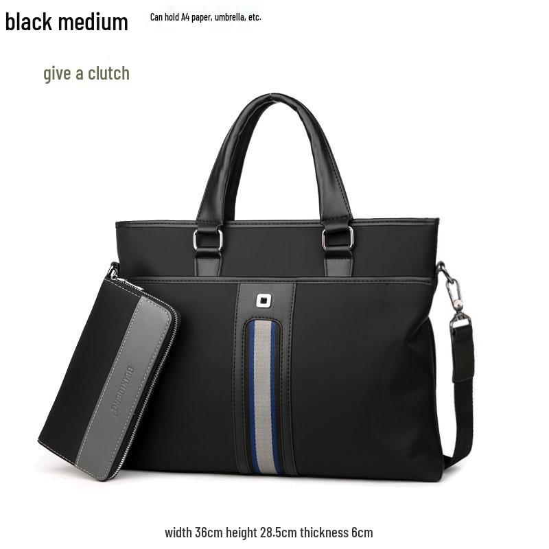 Men's Oxford Cloth Business Casual Crossbody Bag - Korean Style Canvas Briefcase and Shoulder Bag.