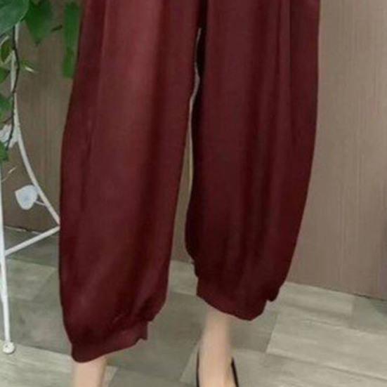 Women's Loose Two-Piece Outfit Lapel V Neck Short Sleeve Top Long Pants Set Summer Casual Lounge Suit