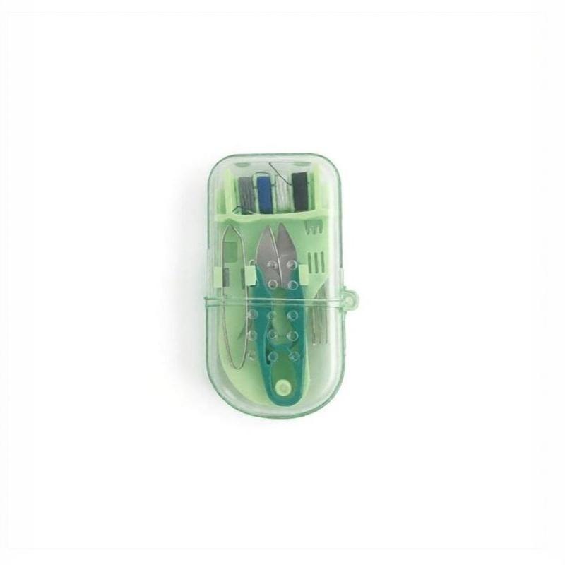 1 Set Mini Portable Travel Sewing Kit Thread Needle Embroidery Stitching Thimble Diy Craft Storage Box