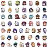 50pcs Genshin Impact Waterproof Sticker Set Venti Xiao Klee Decor For Luggage Cases