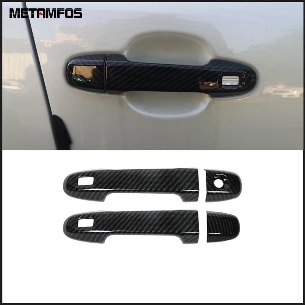 For Toyota CHR C-HR 2016-   Carbon Fiber Side Door Handle Bowl Cover Trim Protector Exterior Accessories Car Styling