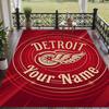 Custom Text Printed Rug Detroit Red Wings Non Slip Floor Carpet For Home Room Decor