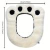 Winter Toilet Seat Cover Universal Toilet Seat Cushion Cartoon Cute Bear Paw Adhesive Pad for Home Use Toilet Set Accessories