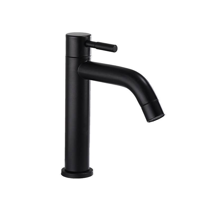 Single Cold Water 304 Stainless Steel Black Bathroom Vanity Top with Undermount Basin and Faucet