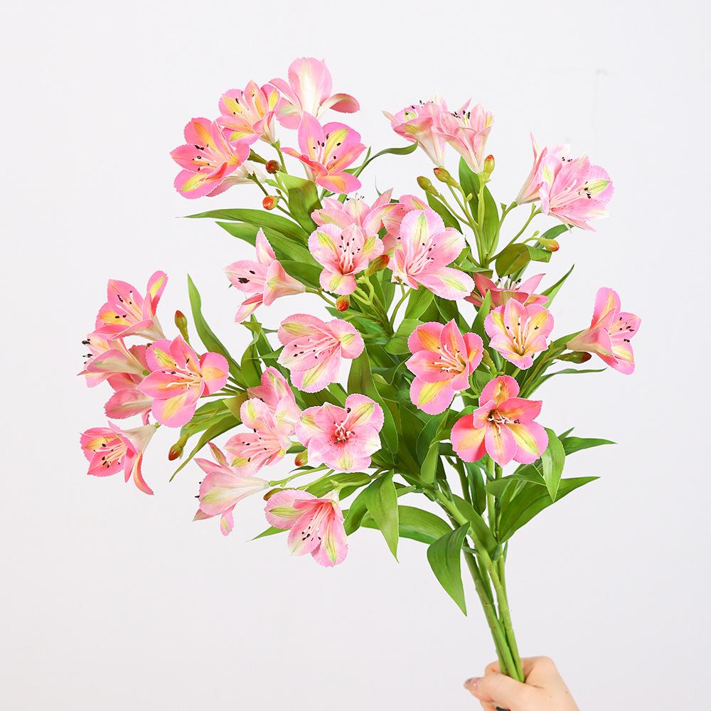 Fake Bouquet With High-End Feel 5 Head Of Narcissus Lily Simulated Flower Trumpet Flower Engineering Flower Material Home Decor