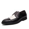 Fashion Men Hot Selling Fashion Dress Shoes PU Spliced Lace Up Business Office Derby Shoes British Social Shoes Size 38-48 Men Shoes
