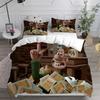 Cartoon Dog Duvet Cover Pillowcase Bedding Set Wallace&Gromit Adult Boy Girl Bedroom Decoration Children Single Double  Size