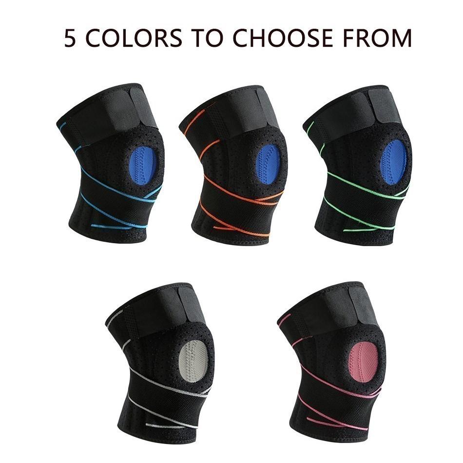 1 PC Kneepad Men Pressurized Sports Elastic Knee Pads Support Gym Fitness Gear Basketball Volleyball Brace Protector