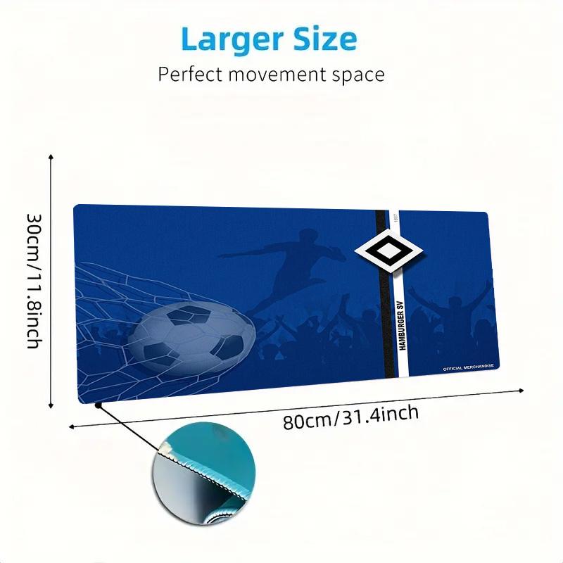 Tapis de souris Couleur Logo Hamburger Sv Grand Coussin de Table de Jeu Antidérapant pour Ordinateur Portable Tablette Grande Tapis de Souris XXL Tapis pour Mini PC avec Bordure Verrouillable