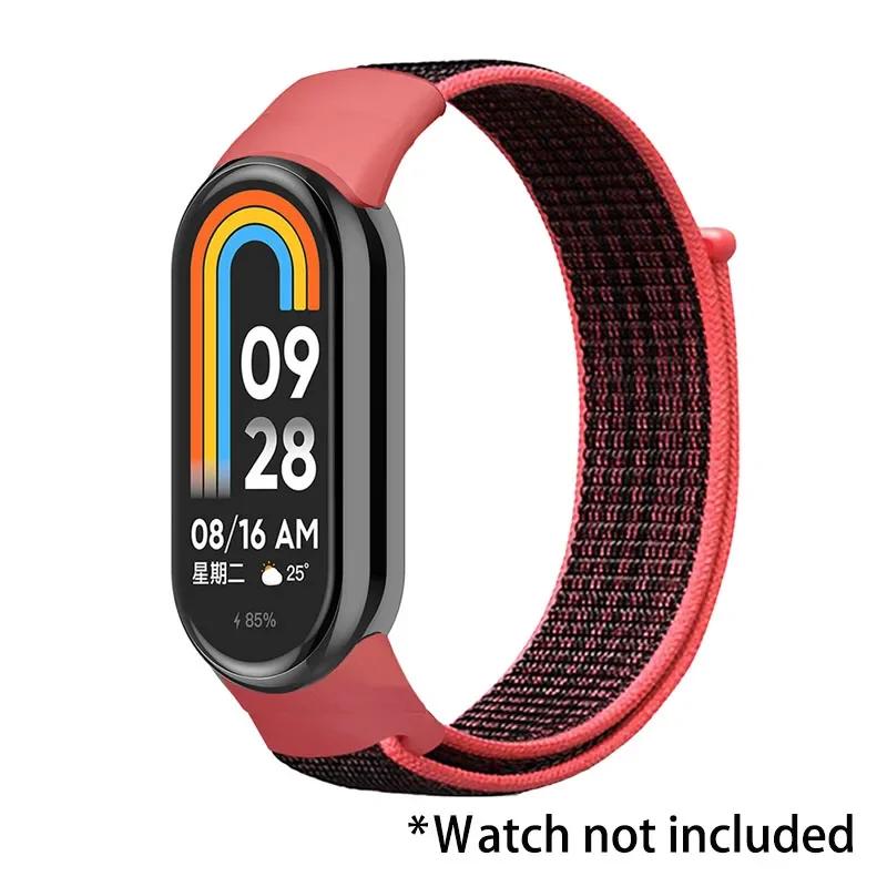 Nylon Loop Strap for Xiaomi Mi Band 9 8 7 6 5 4 3 Breathable Wristband Smartwatch Bracelet Sports Pulsera Watchband Miband 9 NFC