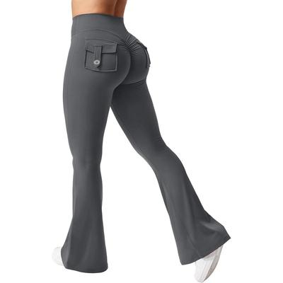 High Waist Stretch Flare Yoga Pants - Quick Dry, Slimming & Casual Sportswear