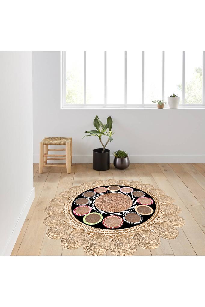 Rovigo Home Pratelný kulatý tištěný koberec RHM7013