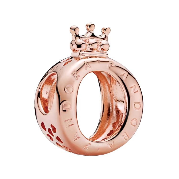 Pandora Rose Gold Crown Letter O Charm Pendant Women pendant 787401 Rose Gold