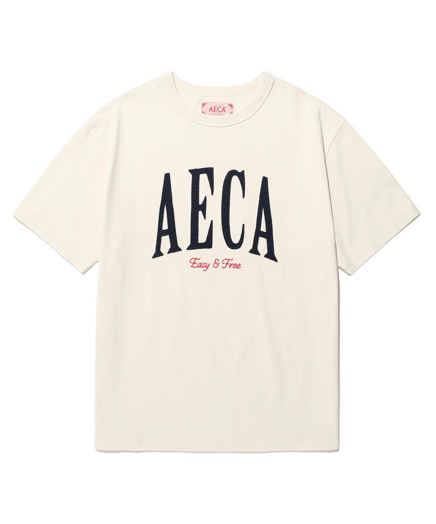 AECA (Unisex) Aeca Symbol Felt Half Sleeve Tee (3Color)