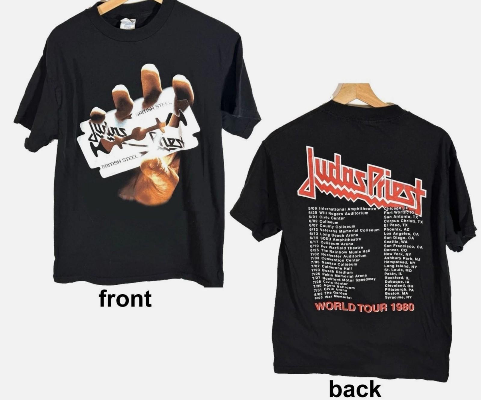 НОВЫЙ!!! Judas-Priest British Steel 1980 Винтажная футболка XL